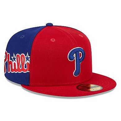 Men's New Era Red/Royal Philadelphia Phillies Gameday Sideswipe 59FIFTY Fitted Hat