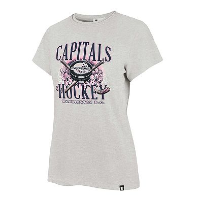 Women's '47 Gray Washington Capitals Cherry Blossom Frankie T-Shirt