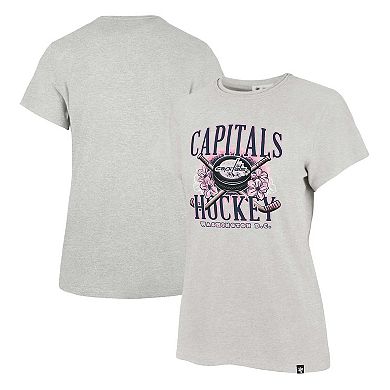 Women's '47 Gray Washington Capitals Cherry Blossom Frankie T-Shirt