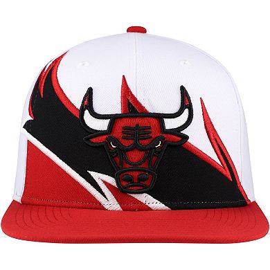 Men's Mitchell & Ness White/Red Chicago Bulls Waverunner Snapback Hat