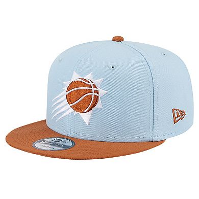 Men's New Era Light Blue/Brown Phoenix Suns 2-Tone Color Pack 9FIFTY Snapback Hat