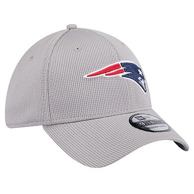 Men's New Era Gray New England Patriots Active 39THIRTY Flex Hat