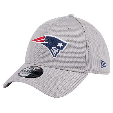 Men's New Era Gray New England Patriots Active 39THIRTY Flex Hat