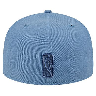 Men's New Era Blue San Antonio Spurs Color Pack Faded Tonal 59FIFTY Fitted Hat
