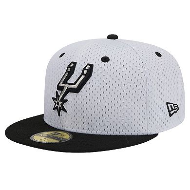 Men's New Era White/Black San Antonio Spurs Throwback 2Tone 59FIFTY Fitted Hat