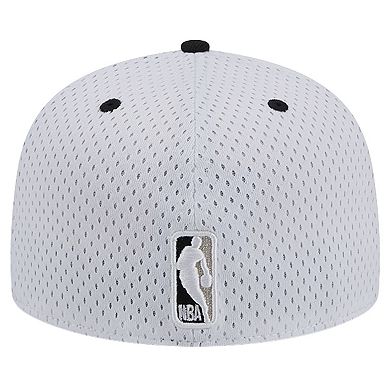Men's New Era White/Black San Antonio Spurs Throwback 2Tone 59FIFTY Fitted Hat