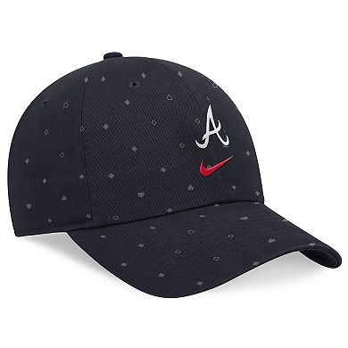 Men's Nike  Navy Atlanta Braves Primetime Print Club Adjustable Hat