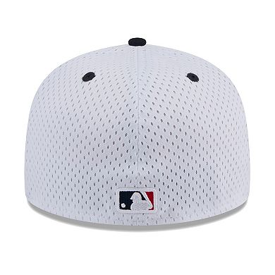 Men's New Era White Boston Red Sox Throwback Mesh 59FIFTY Fitted Hat