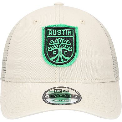 Men's New Era Tan Austin FC Game Day 9TWENTY Adjustable Trucker Hat