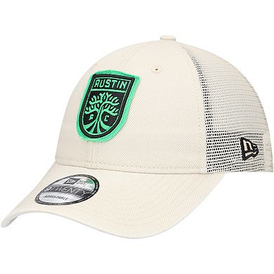Men's New Era Tan Austin FC Game Day 9TWENTY Adjustable Trucker Hat