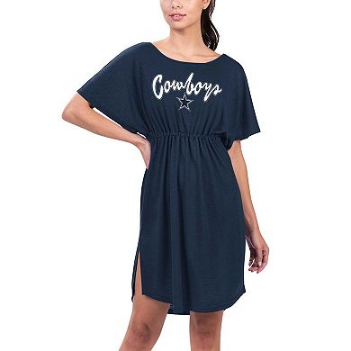 Women's G-III 4Her by Carl Banks Navy Dallas Cowboys Versus Swim Cover-Up