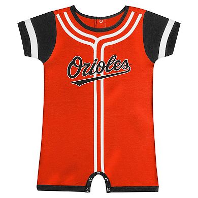 Newborn & Infant Fanatics Branded Orange Baltimore Orioles Fast Pitch Romper
