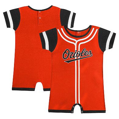 Newborn & Infant Fanatics Branded Orange Baltimore Orioles Fast Pitch Romper