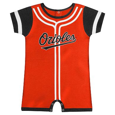 Infant Fanatics Branded Orange Baltimore Orioles Fast Pitch Romper
