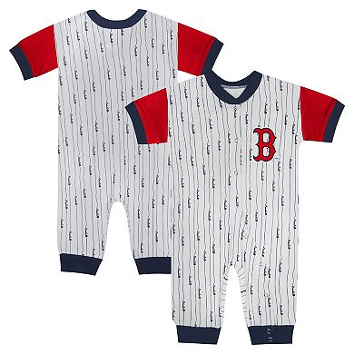 Infant Fanatics Branded White Boston Red Sox Logo Best Series Full-Snap Jumper