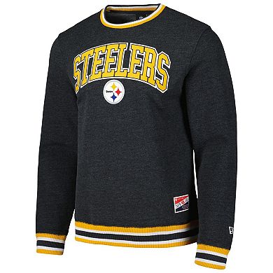 Men's New Era Black Pittsburgh Steelers Pullover Sweatshirt
