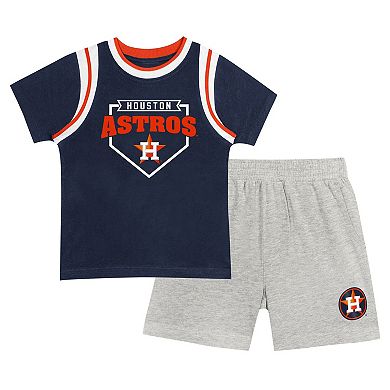 Toddler Fanatics Branded Navy/Gray Houston Astros Bases Loaded T-Shirt & Shorts Set