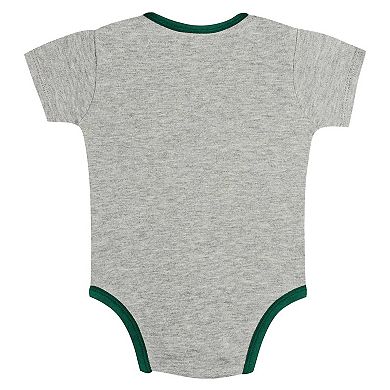 Newborn & Infant Gray/White Oakland Athletics Two-Pack Play Ball Bodysuit Set