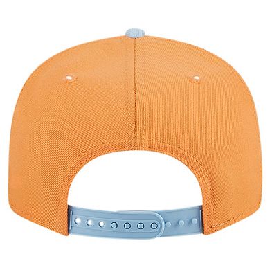 Men's New Era Orange/Light Blue Golden State Warriors 2-Tone Color Pack 9FIFTY Snapback Hat