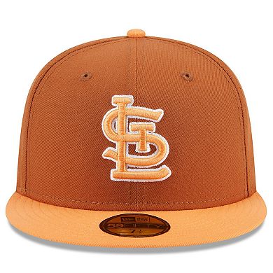 Men's New Era Brown/Orange St. Louis Cardinals Spring Color Basic Two-Tone 59FIFTY Fitted Hat