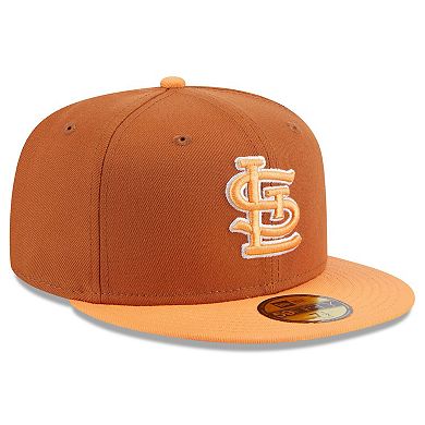 Men's New Era Brown/Orange St. Louis Cardinals Spring Color Basic Two-Tone 59FIFTY Fitted Hat