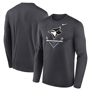 Men's Nike Anthracite Toronto Blue Jays Icon Legend Performance Long Sleeve T-Shirt