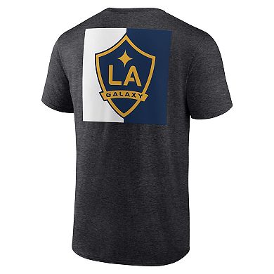 Men's Fanatics Branded Heather Charcoal LA Galaxy Iconic Blocked-Out T-Shirt