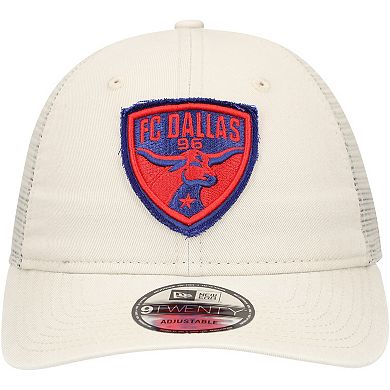 Men's New Era Tan FC Dallas Game Day 9TWENTY Adjustable Trucker Hat