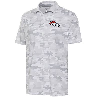 Men's Antigua White Denver Broncos Collide Polo