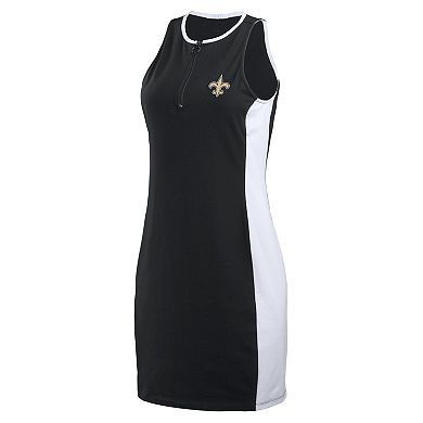 Women's WEAR by Erin Andrews Black New Orleans Saints Bodyframing Tank Dress