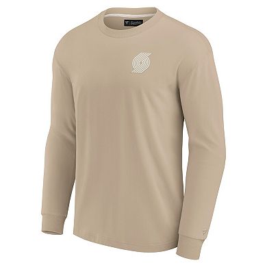 Unisex Fanatics Signature Khaki Portland Trail Blazers Elements Super Soft Long Sleeve T-Shirt