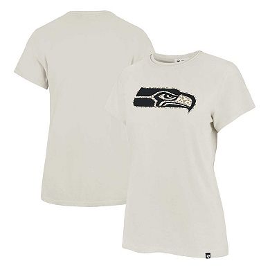 Women's '47 Cream Seattle Seahawks Panthera Frankie T-Shirt