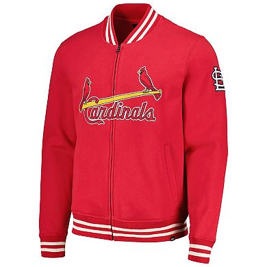 Men's '47 Red St. Louis Cardinals Wax Pack Pro Camden Full-Zip Track Jacket