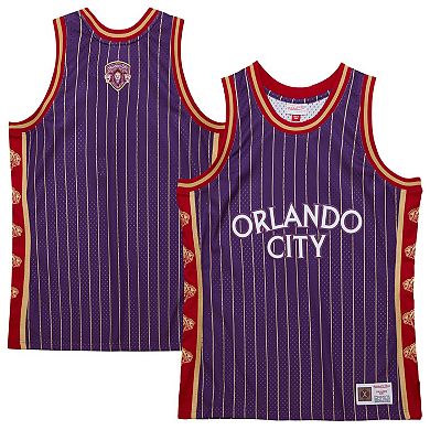 Men's Mitchell & Ness Purple Orlando City SC 10th Anniversary Swingman Basketball Jersey