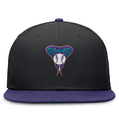 Men's Nike Black/Purple Arizona Diamondbacks Rewind Cooperstown True Performance Fitted Hat