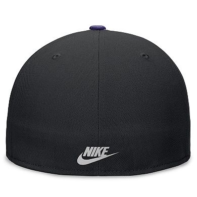 Men's Nike Black/Purple Arizona Diamondbacks Rewind Cooperstown True Performance Fitted Hat