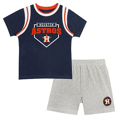 Infant Fanatics Branded Navy/Gray Houston Astros Bases Loaded T-Shirt & Shorts Set
