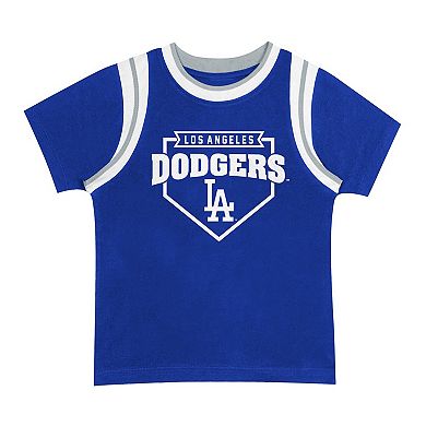 Preschool Fanatics Branded Los Angeles Dodgers Loaded Base T-Shirt & Shorts Set