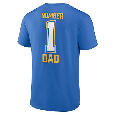 Men's Fanatics Powder Blue Los Angeles Chargers Father's Day T-Shirt