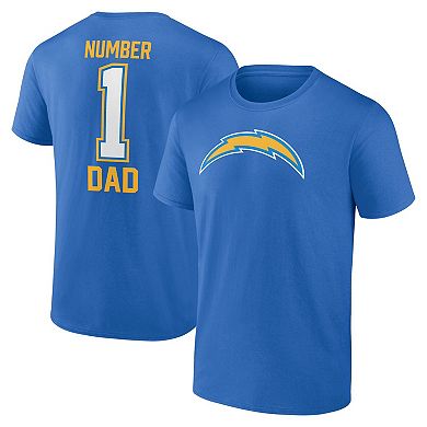 Men's Fanatics Powder Blue Los Angeles Chargers Father's Day T-Shirt