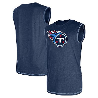 Men's New Era Navy Tennessee Titans Tank Top