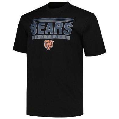 Men's Fanatics Black Chicago Bears Big & Tall Pop T-Shirt