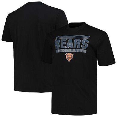 Men's Fanatics Black Chicago Bears Big & Tall Pop T-Shirt