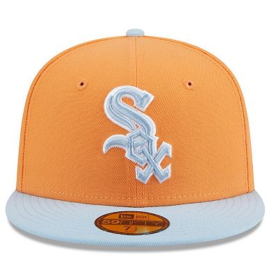 Men's New Era Orange/Light Blue Chicago White Sox Spring Color Basic Two-Tone 59FIFTY Fitted Hat