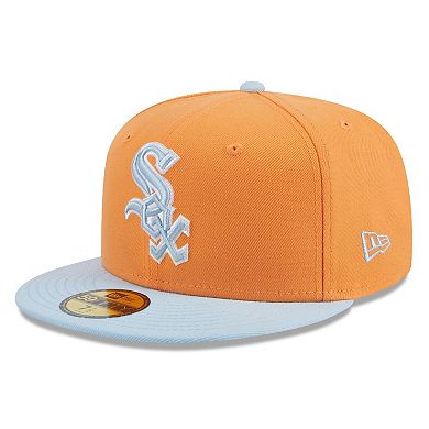 Men's New Era Orange/Light Blue Chicago White Sox Spring Color Basic Two-Tone 59FIFTY Fitted Hat