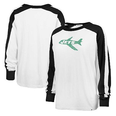Women's '47 White New York Jets Premier Caribou Long Sleeve T-Shirt