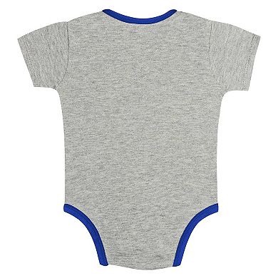 Newborn & Infant Gray/White Los Angeles Dodgers Two-Pack Play Ball Bodysuit Set