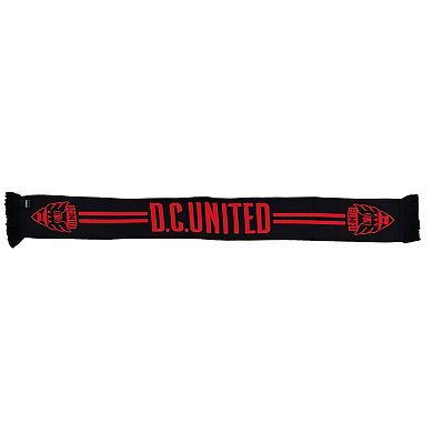Red D.C. United Red 'N Black Knit Scarf