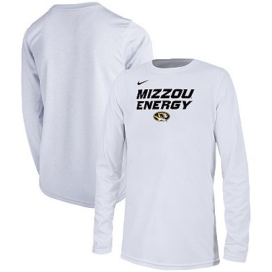 Youth Nike  White Missouri Tigers 2024 On-Court Bench Energy T-Shirt