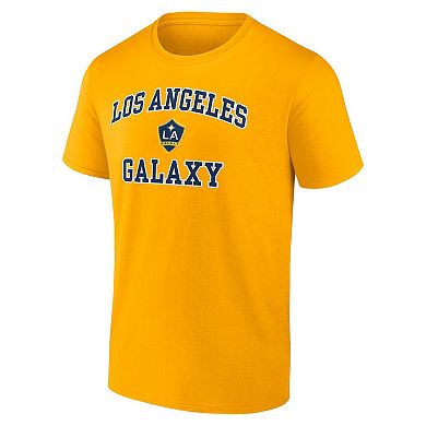 Men's Fanatics Branded Gold LA Galaxy Heart & Soul T-Shirt